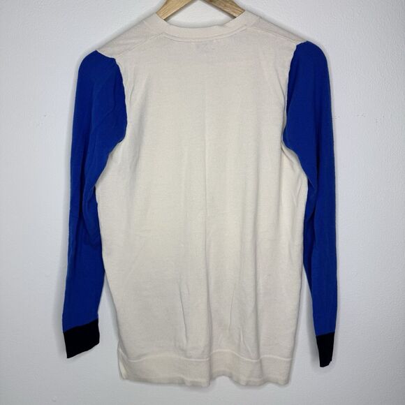 Merona Sweater Cardigans Blue & White Button Down Pearl Long Sleeve Womens Small - Picture 13 of 16